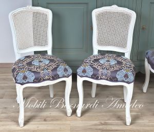 SE09 SL3 White Parisian Chair Damask Fabric In Seat 02